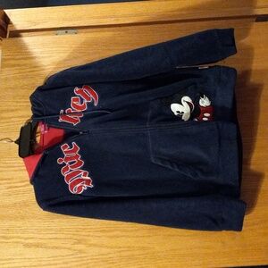 The wonderful world of disney mickey blue hooded 28 sweatshirt Missy medium 8/10